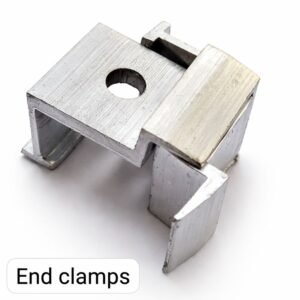 Solar panel end clamp anodized aluminum