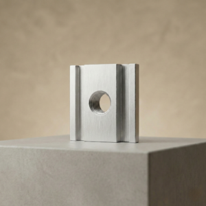 Aluminum Solar Rail Connector Block – Single Threaded Design